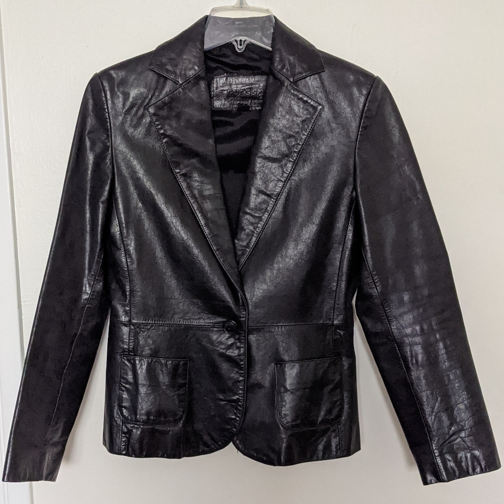 Guess Leather Blazer Jacket